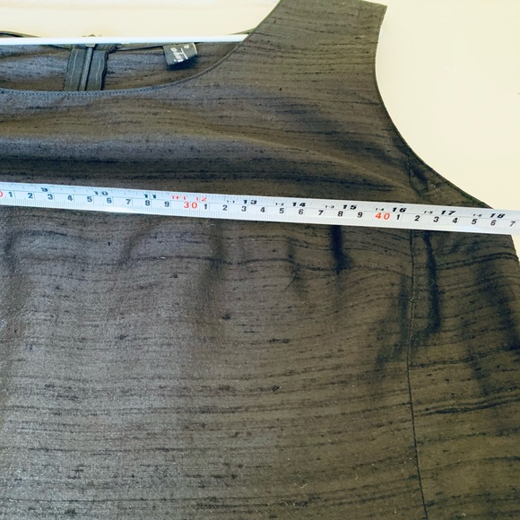 Shiny black silk long pleated dress with slits and short blazer 2 Pc suit US 12 - Picture 13 of 16